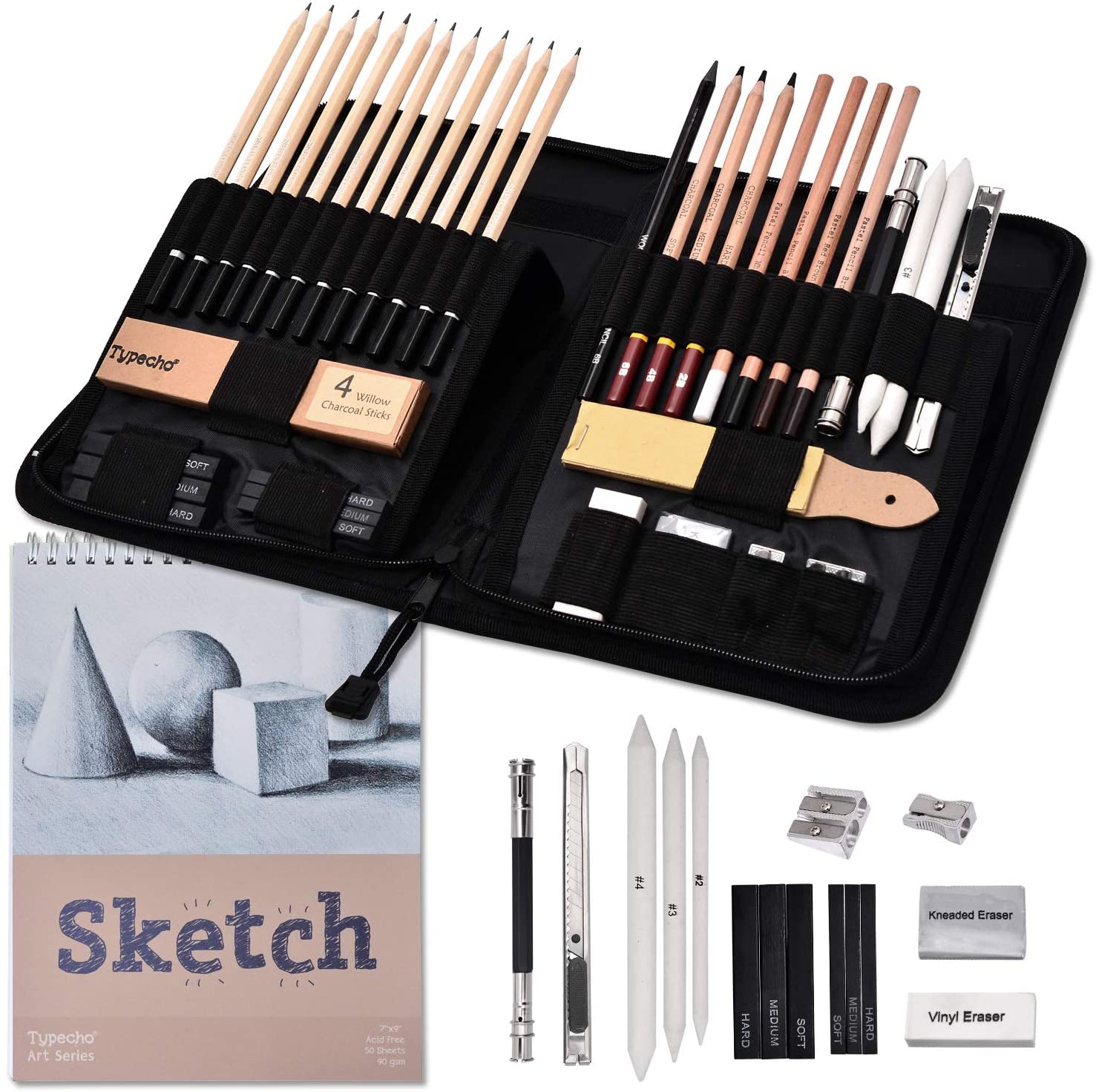 Sketching and Drawing Colored Pencils Set 96-Pieces,Art Supplies Painting  Graphite Professional Art Pencils Kit,Gifts for Teens & Adults Drawing  Charcoal Tool Set 